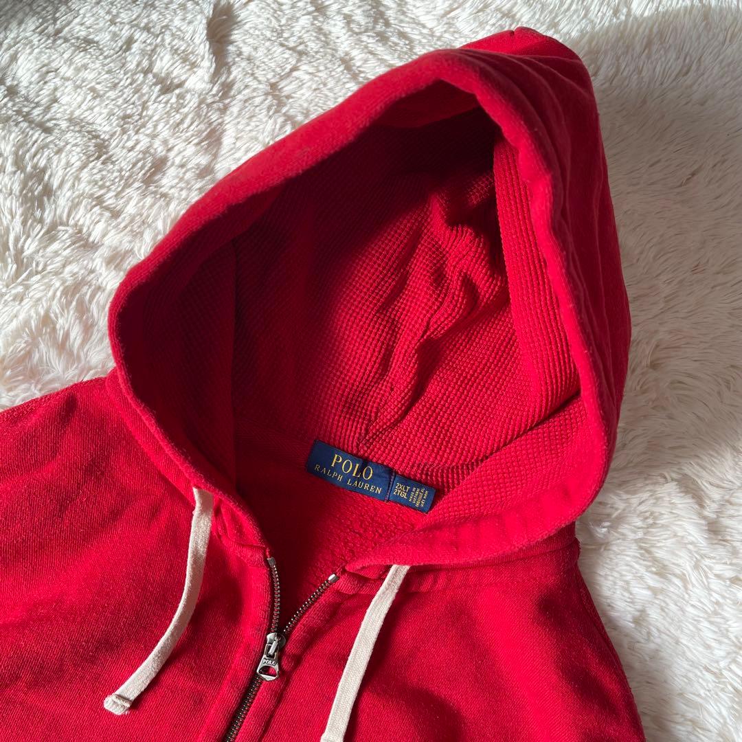希少サイズ ポロラルフローレン ジップアップパーカー リバースウィーブ 2XL
