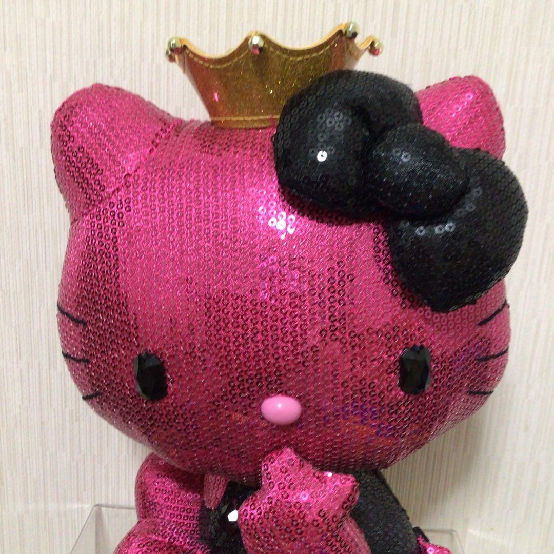ハローキティ　Vivitix ぬいぐるみ　スパンコール　ピンク