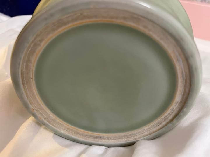 中国古玩　清代　仿龍泉窯青磁花瓶