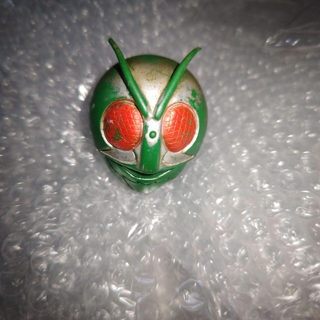 旧バンダイ　仮面ライダー　面取れ　ソフビ　ブリキベルト　26cm　現状品
