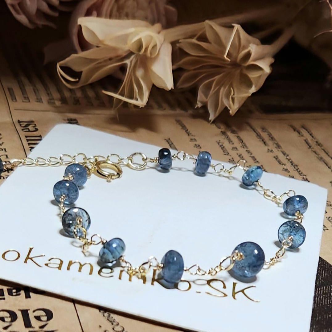 ✳️Q′sB✳️１４kgfサンタマリアカラーアクアマリンブレスレット