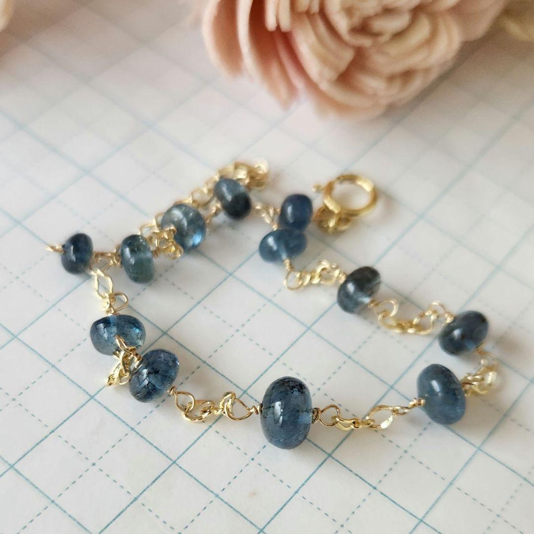 ✳️Q′sB✳️１４kgfサンタマリアカラーアクアマリンブレスレット