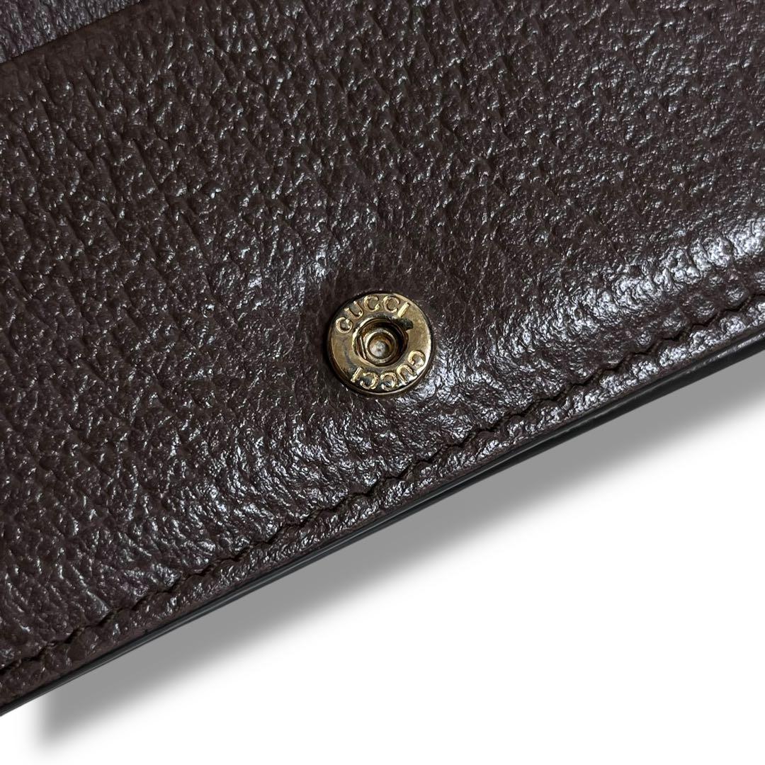 GUCCI ニつ折り財布 オフィディア GGマーモント シェリーライン　美品