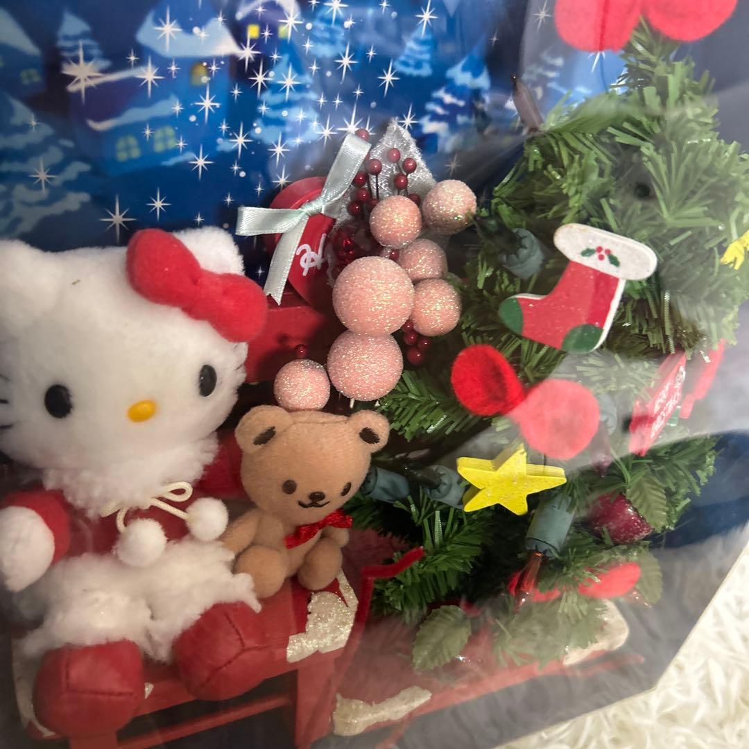 激レア サンリオ　ハローキティ　ジオラマライトマスコット　クリスマス