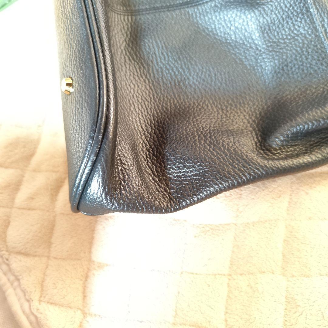 ATAO ブラックレザー ショルダーバッグ