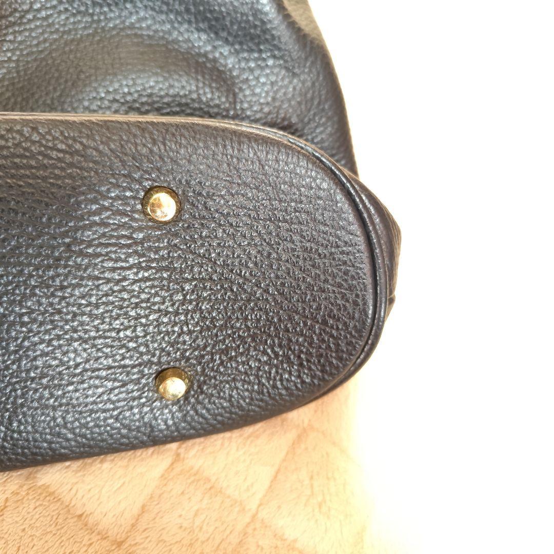 ATAO ブラックレザー ショルダーバッグ