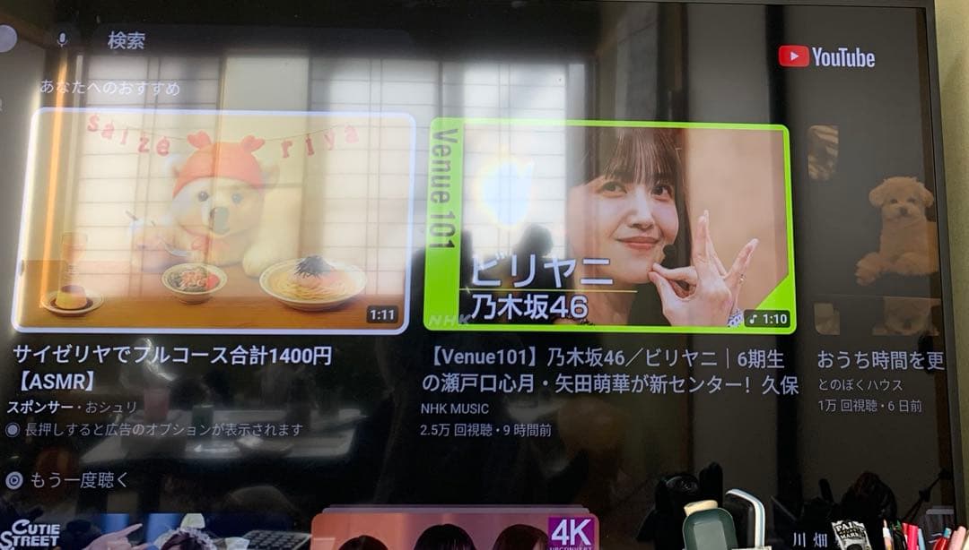 ソニー　ブラビア　 ユーチューブやティバーも見れる！　 2020年、65型