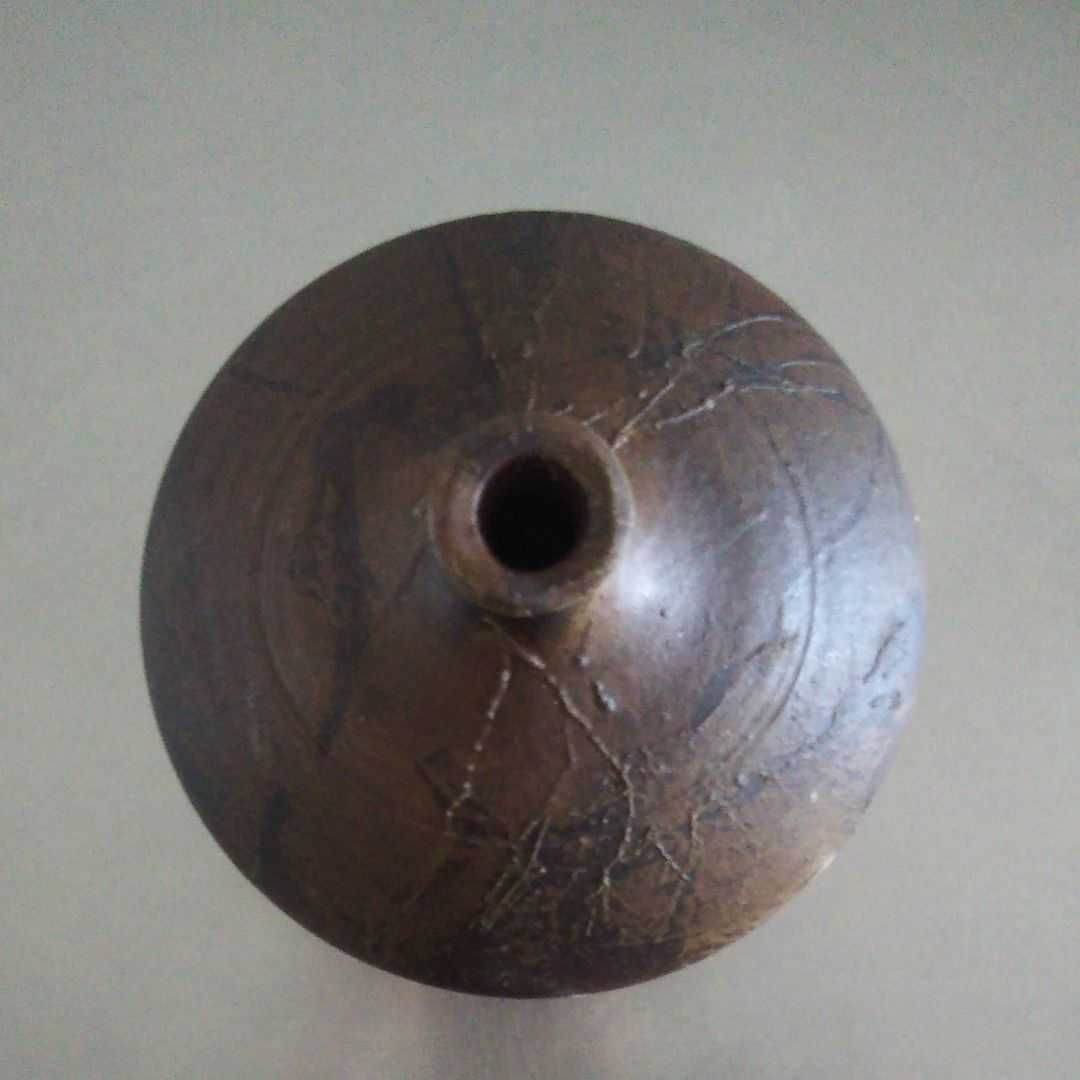 備前焼　花器　丸型　一輪挿し　作家作品