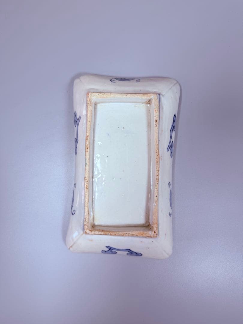 幕末～明治期　古伊万里　染錦手　松竹梅文様　長皿　特注高級桐箱付き　古器を楽しむ