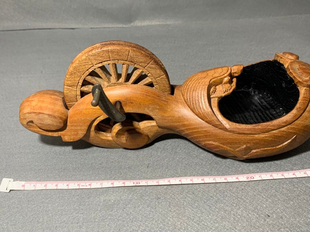 超貴重品 手作り アンチークコレクション 木製墨壺　280mm