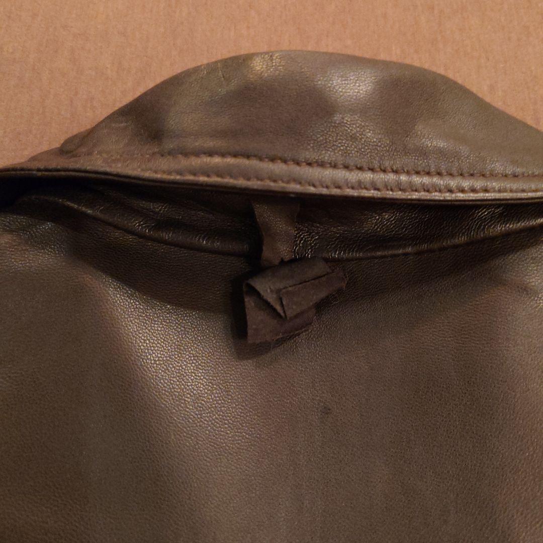 EMPORIO•ARMANI.ファー付き革ジャン.