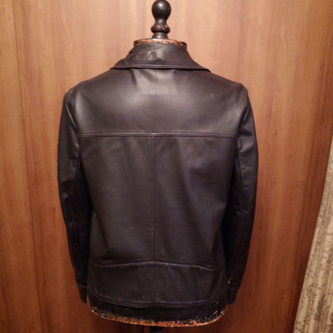 EMPORIO•ARMANI.ファー付き革ジャン.