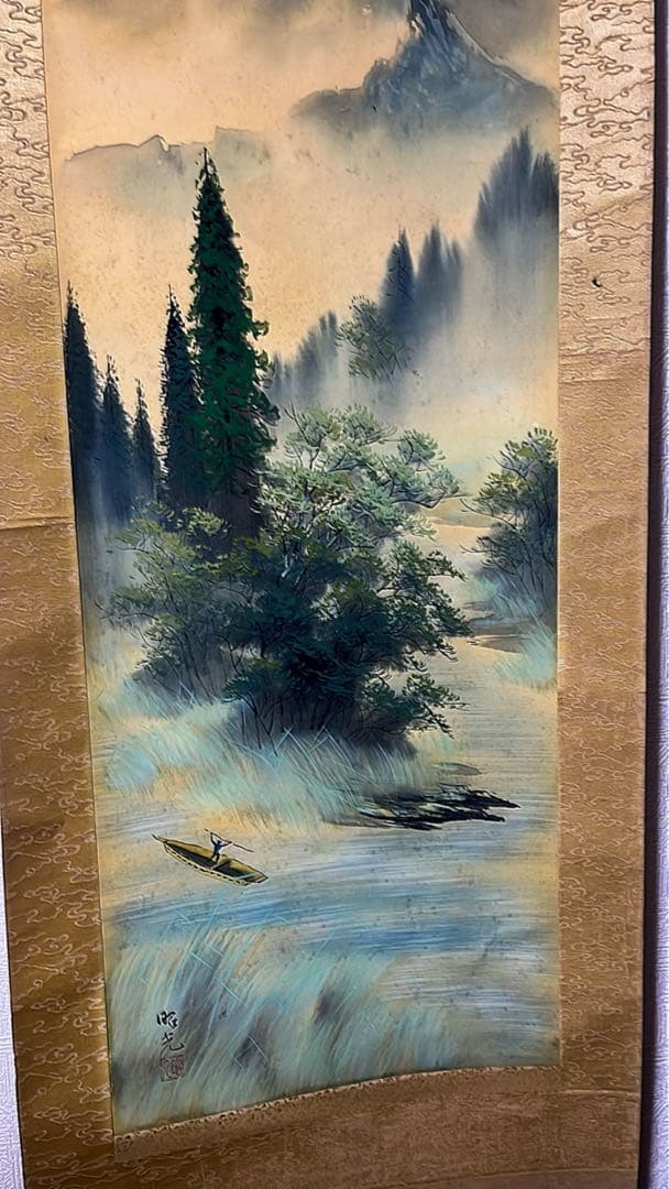 日本画 自然風景 巻物