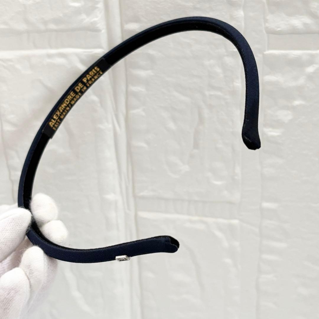 アレクサンドルドゥパリ　カチューシャ　ネイビー　1cm TIMELESS