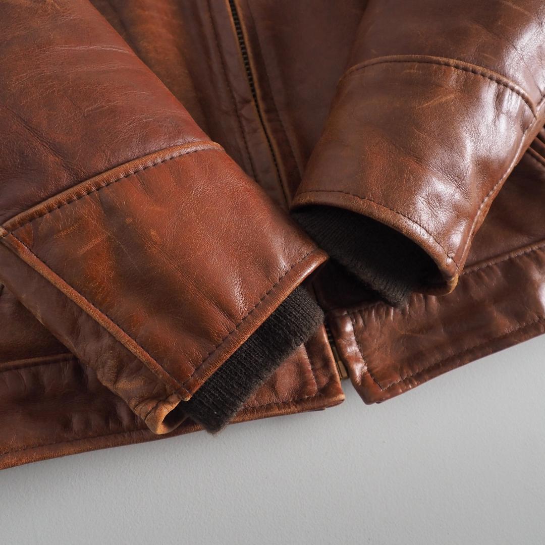 Schott　ショット　サイズ36　USA製　レザージャケット　ブラウン　美品