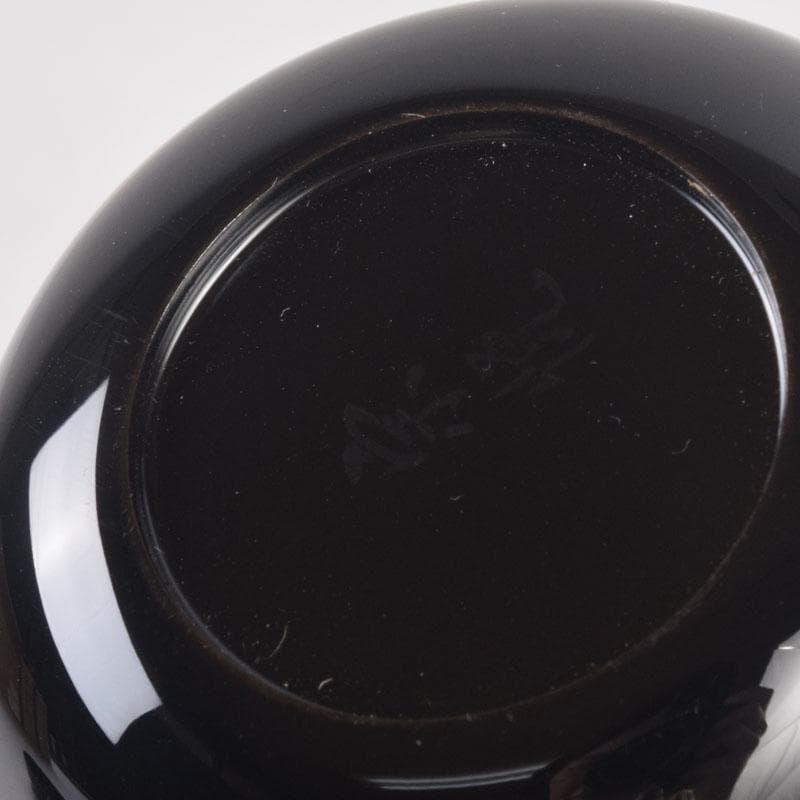 茶道具　山中塗　中村宗悦作　月に雁蒔絵　中棗　共箱　V　8376