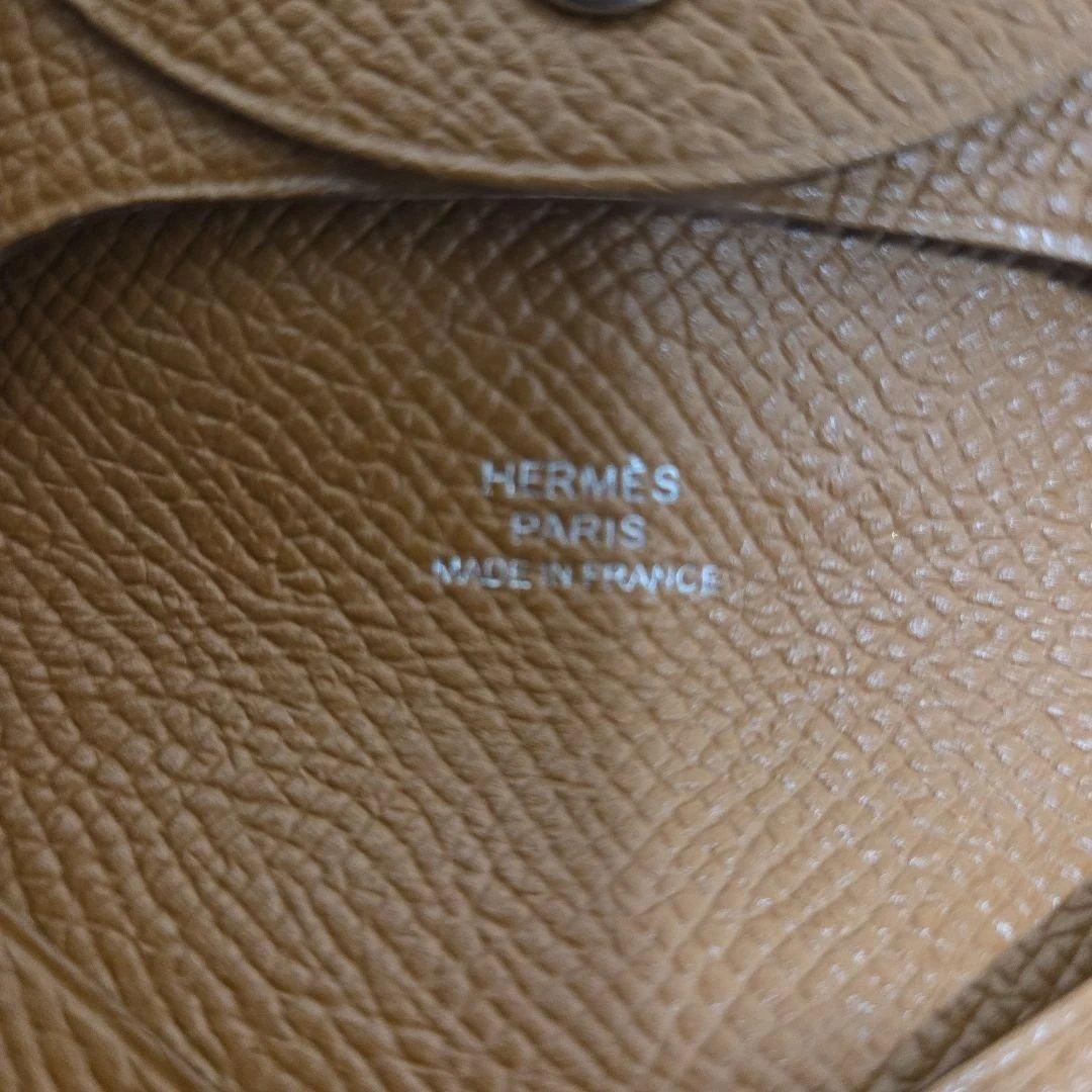 未使用近 HERMES バスティア エプソン ゴールド X刻印 ケース