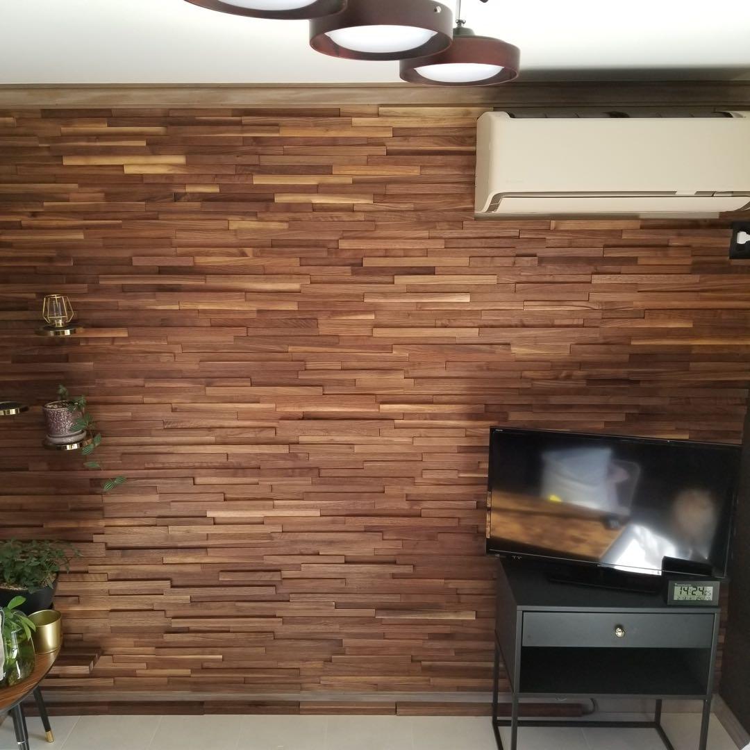 ウォールナット　ウッドタイル　2㎡分　オイル付き