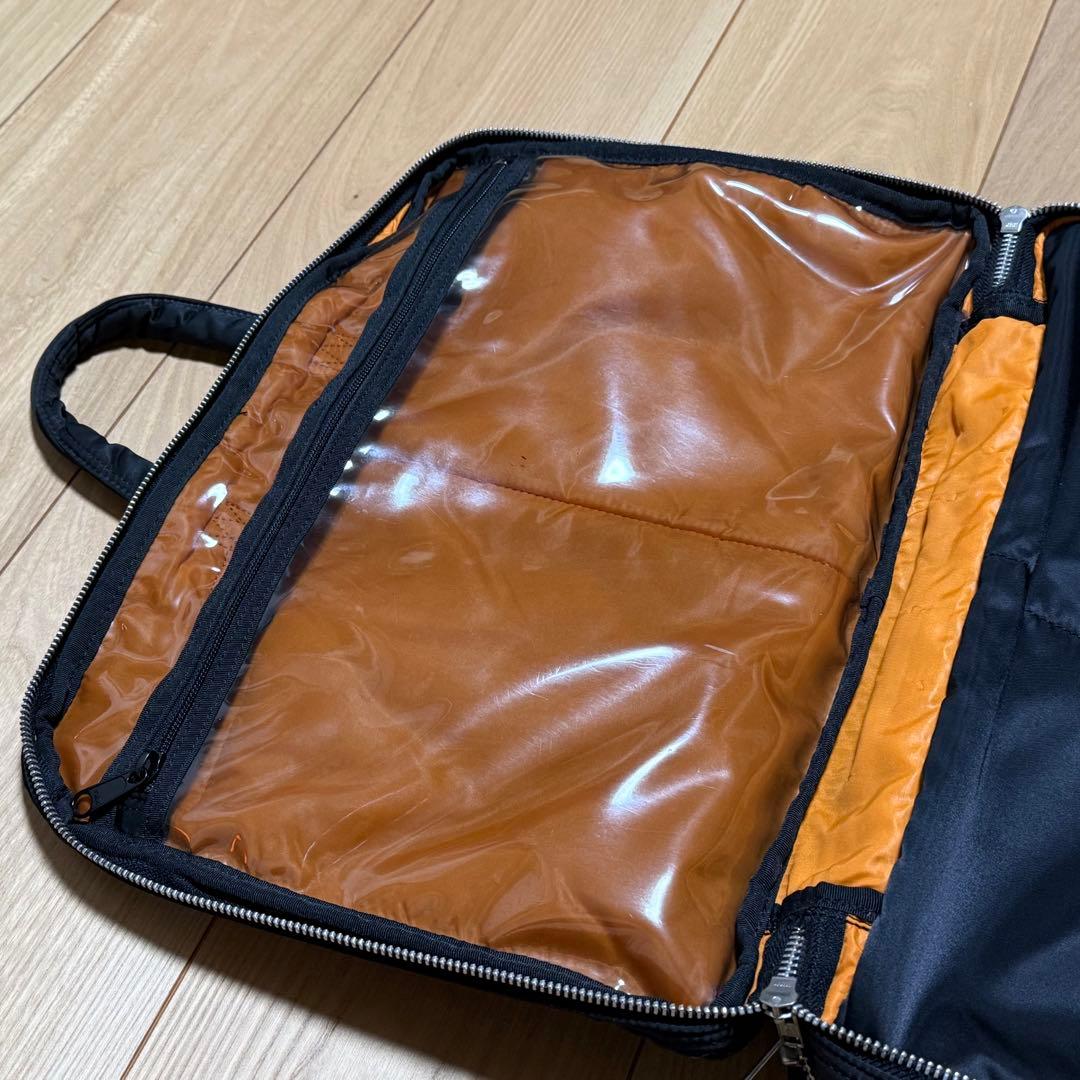 【希少】PORTER TANKER ブリーフケース 2way黒 2層 マチ拡張