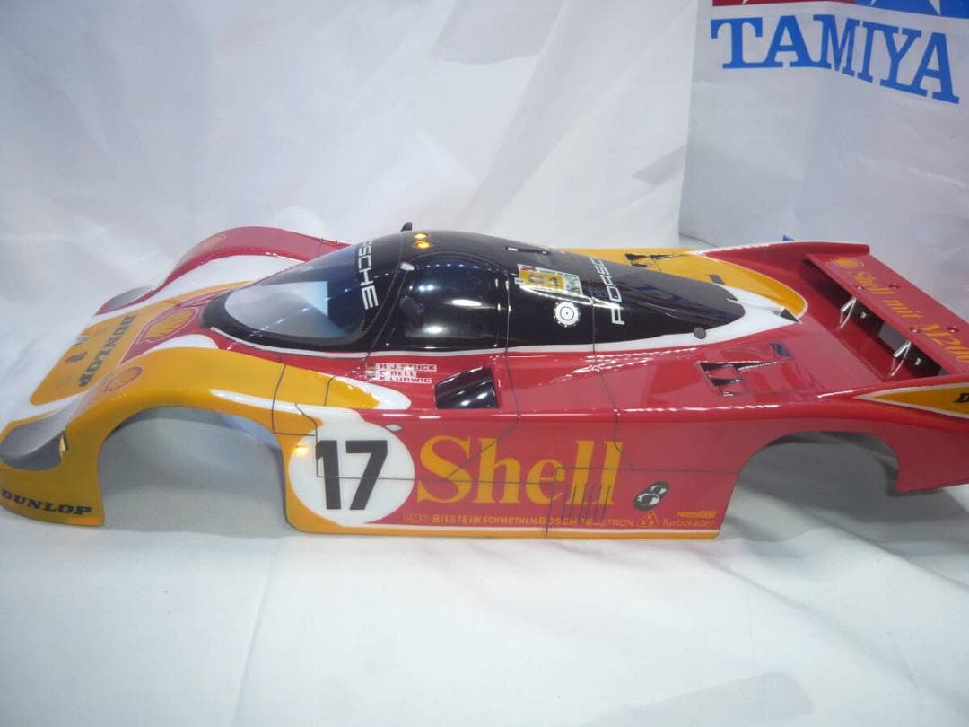 【送料込】タミヤ1/10RCポルシェ956ボディのみ個人塗装済み電飾付きCカー