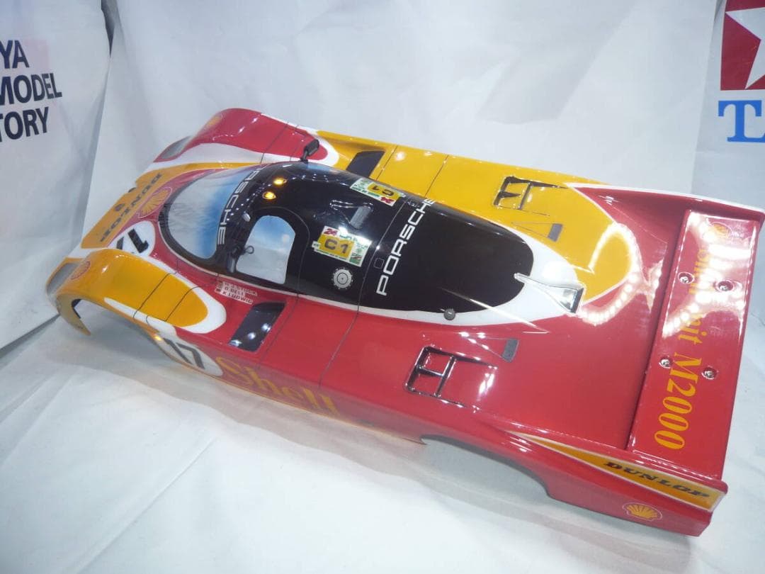 【送料込】タミヤ1/10RCポルシェ956ボディのみ個人塗装済み電飾付きCカー
