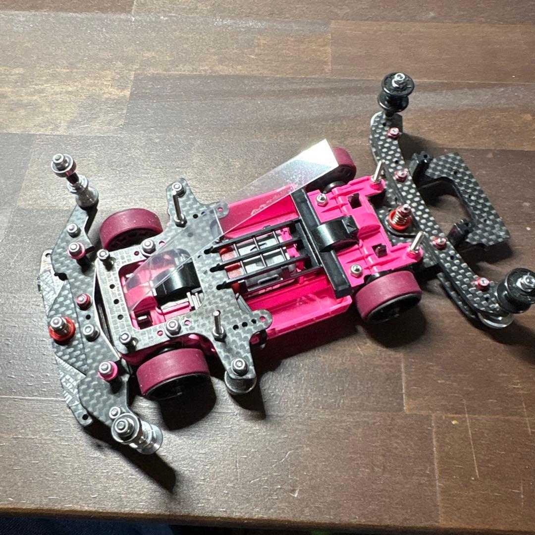 MSフレキ　ミニ四駆 ピンク　カーボン