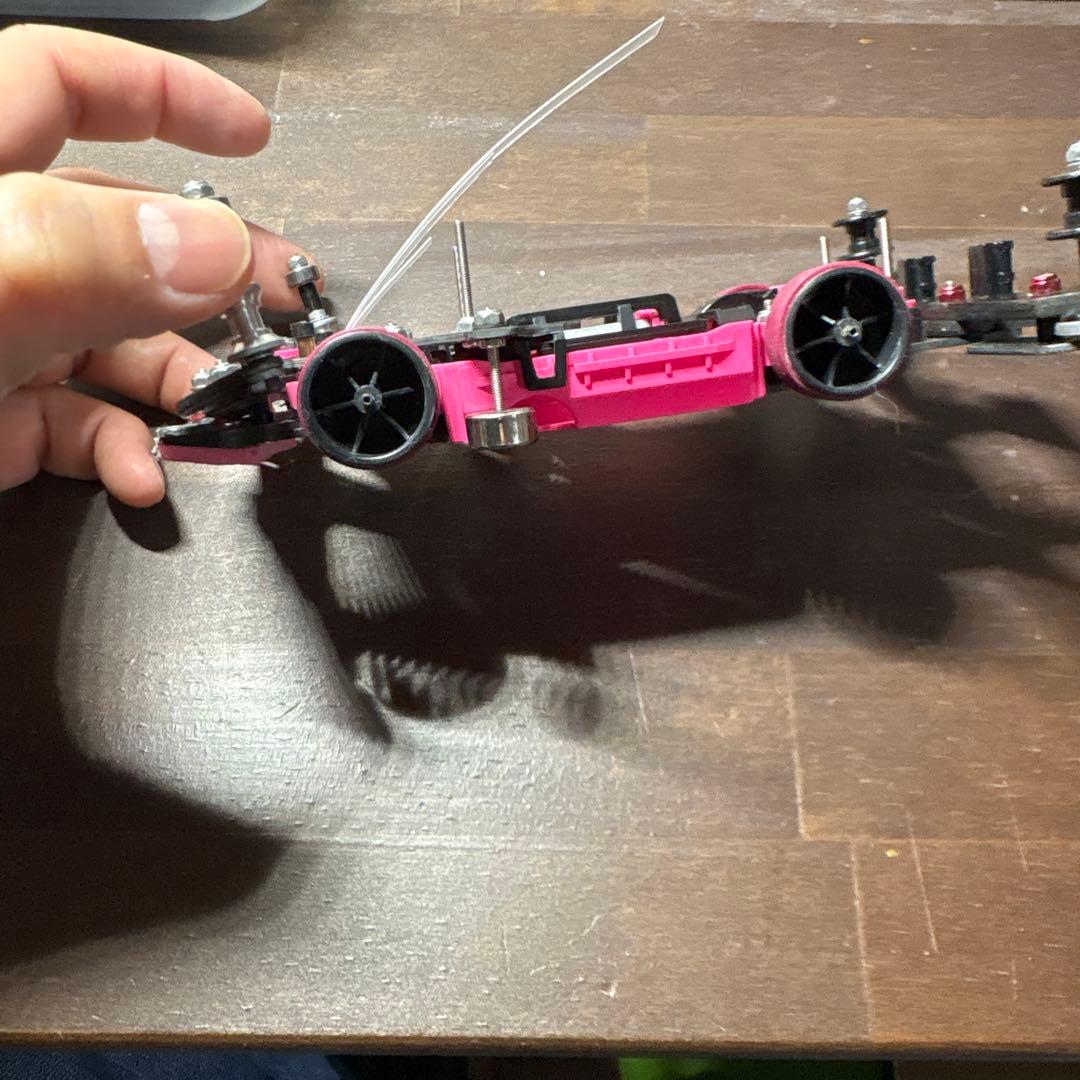 MSフレキ　ミニ四駆 ピンク　カーボン