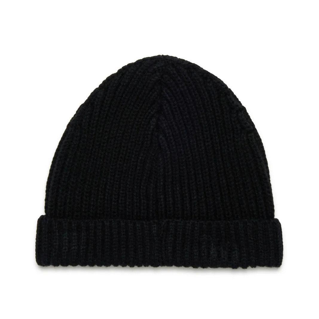 大人もOK! Marni マルニ . 刺繍ロゴ リブ ニット帽 ニットキャップ