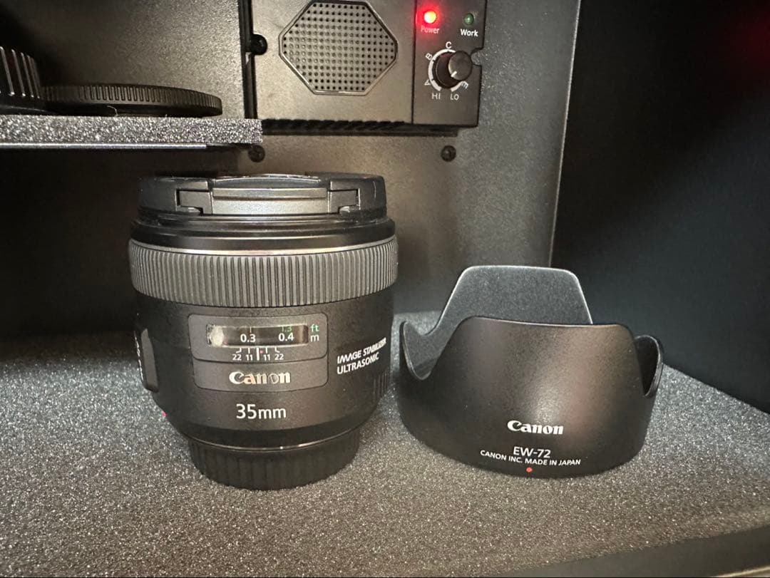 最終値下げ Canon EF35mm F2 IS USM 純正フード・箱付き