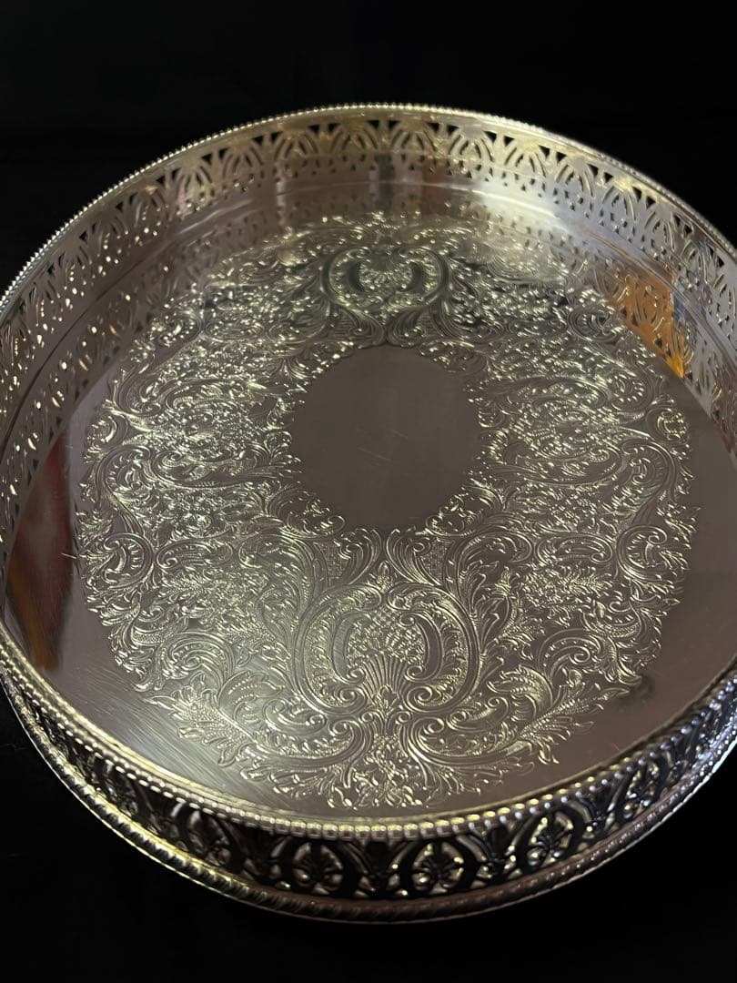 シルバープレート　オーバルトレイ