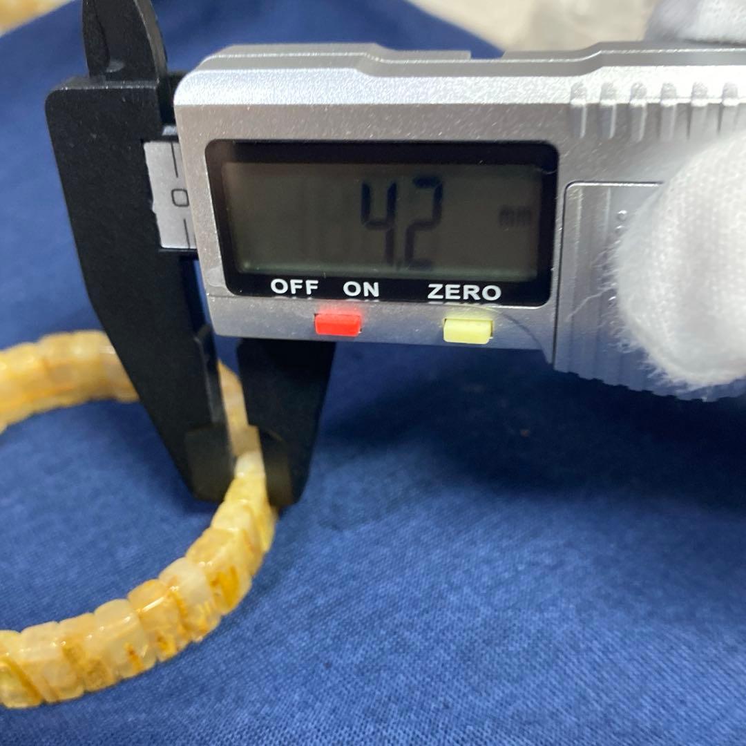 セール中‼️天然石　タイチンルチル　バングル　太針　パワーストーン　約16,5cm