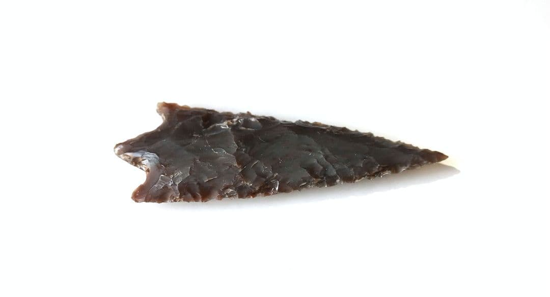 ❑ 憧れの赤メノウ モスアゲート 旧石器 372  ❒ 尖頭器 石器 模写