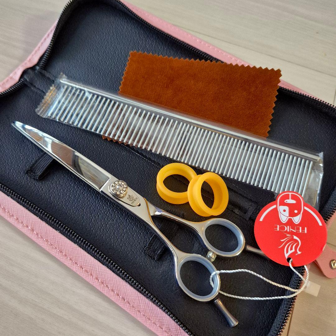 新品★7インチ フェニーチェ 左利き用カーブシザー★トリミングシザー