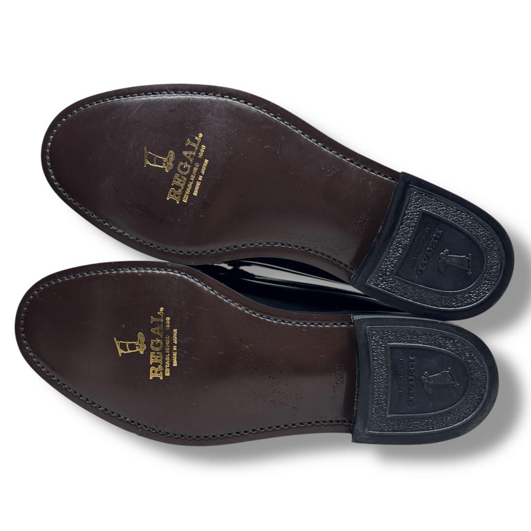 ほぼ未使用■REGAL【25.0】2167 コブラヴァンプ 本革 革靴 ブラック