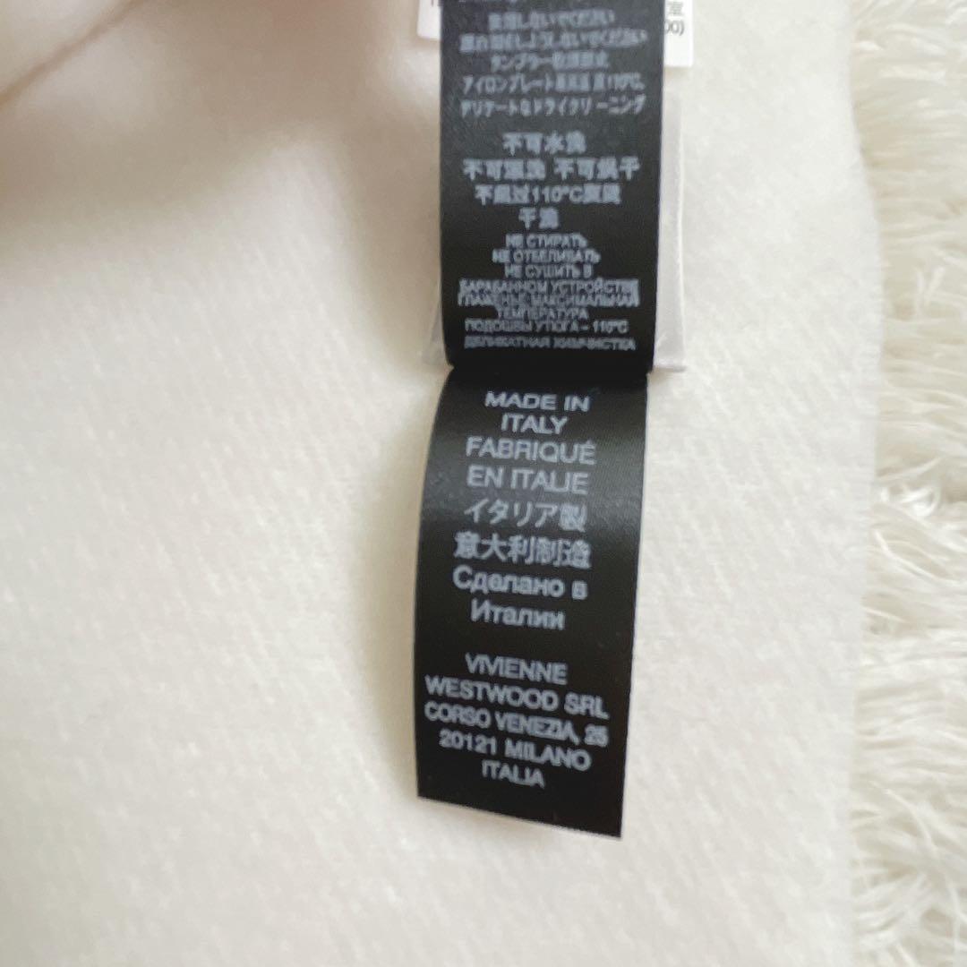未使用　ヴィヴィアンウエストウッド　マフラー　 ホワイト　刺繍　イタリア製