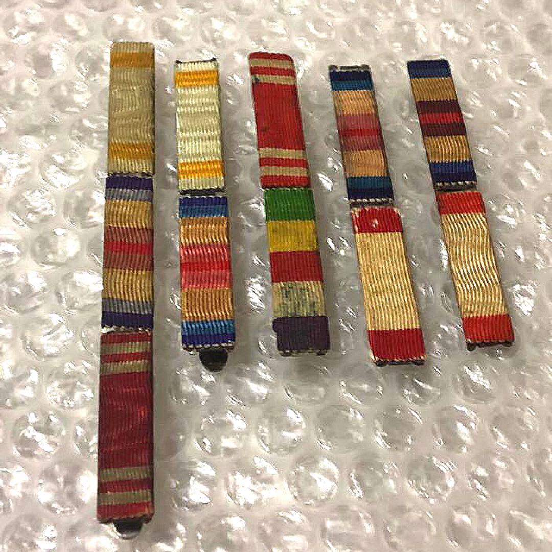 5種 勲章 略綬板 襟章 中尉 記章 旧日本軍 大日本帝国 陸軍 海軍 軍隊
