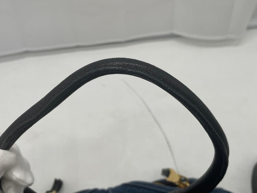 【mh】miu miu ハンドバッグ バイカー 2way バック デニム柄