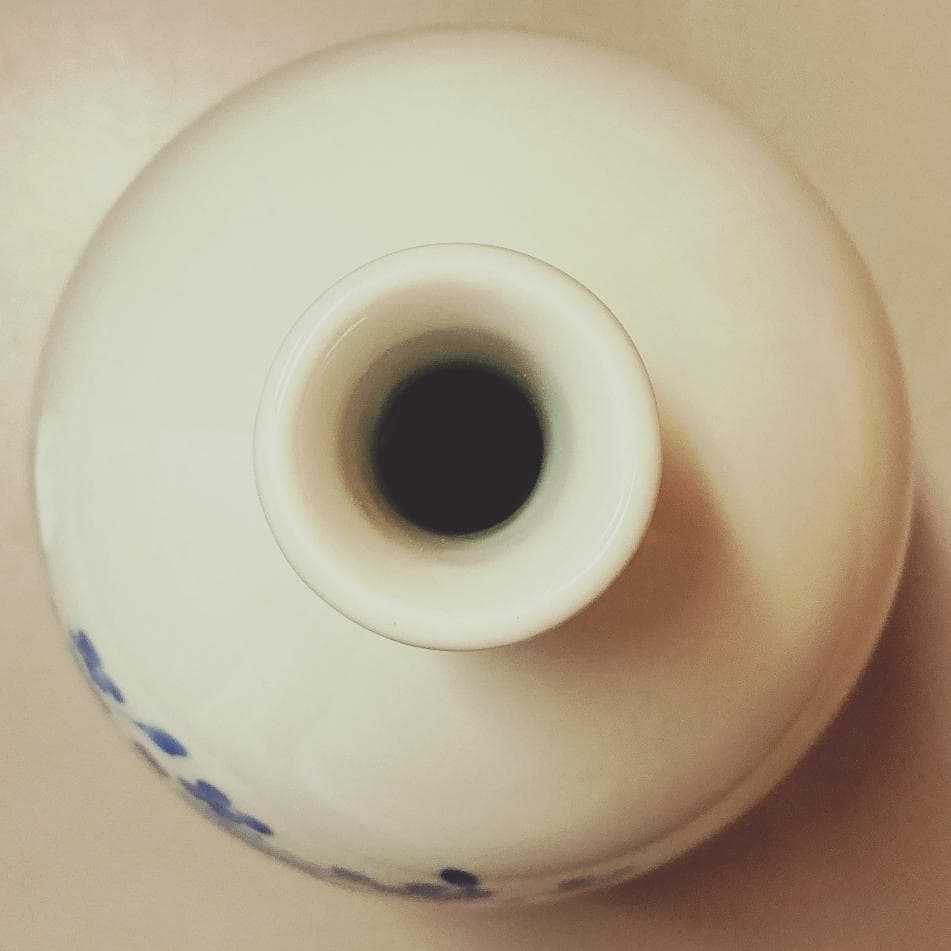 【値下げ】市川龍仙 藍鍋島 染付 花瓶 【真作保証】