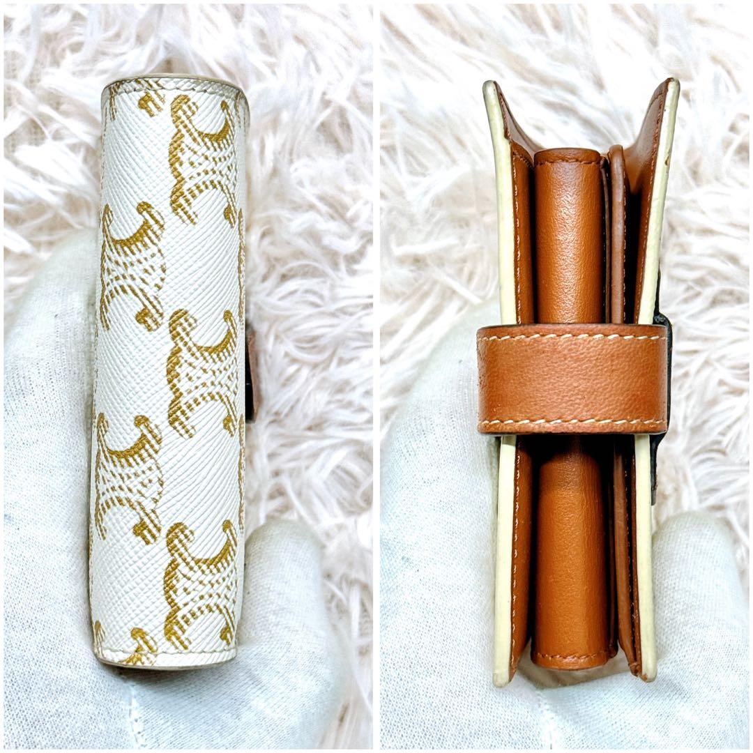 現行✨セリーヌ トリオンフキャンバス 二つ折り ストラップウォレット