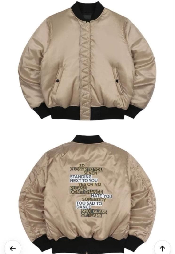 ジョングク GOLDEN グッズOversized Bomber Jacket