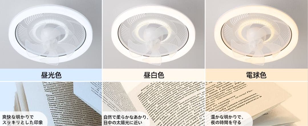 シーリングファンライト 50cmファン付き照明 360°首振り サーキュレーター