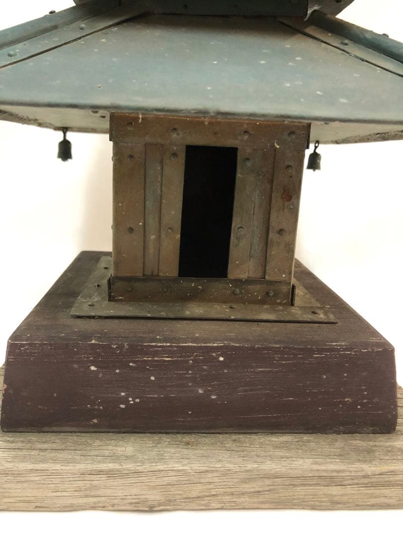 錆あり 昭和レトロ 三重の塔 置物 銅製 ヴィンテージ アンティーク