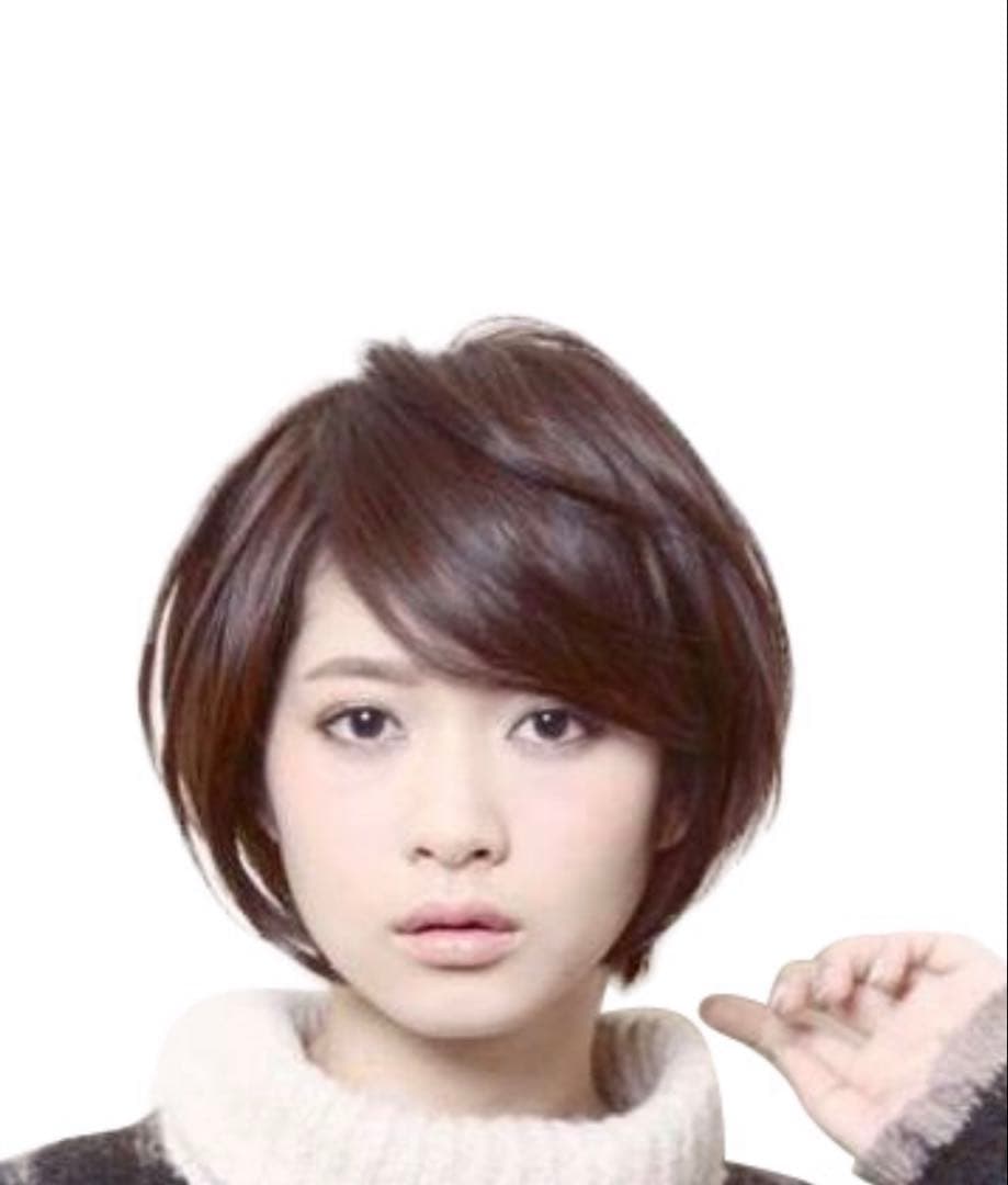 人毛100% つむじ部分手植え ボブ ウィッグ かつらN28