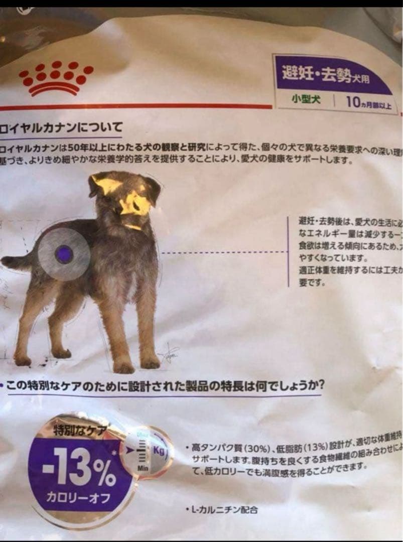  CANIN 小型犬 避妊・去勢犬用 8kg