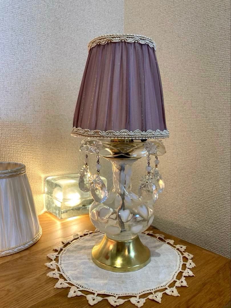 フェントン　1940年　（ハート型）　ランプスタンド　シャンデリア　シェード