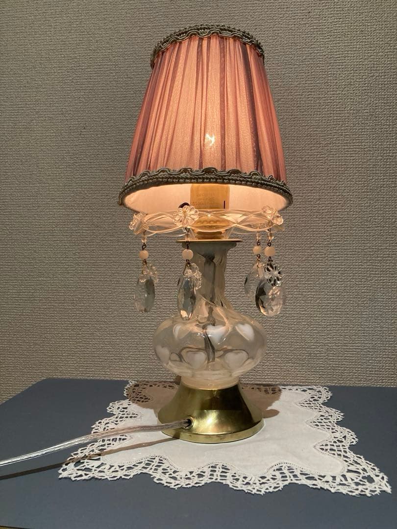 フェントン　1940年　（ハート型）　ランプスタンド　シャンデリア　シェード