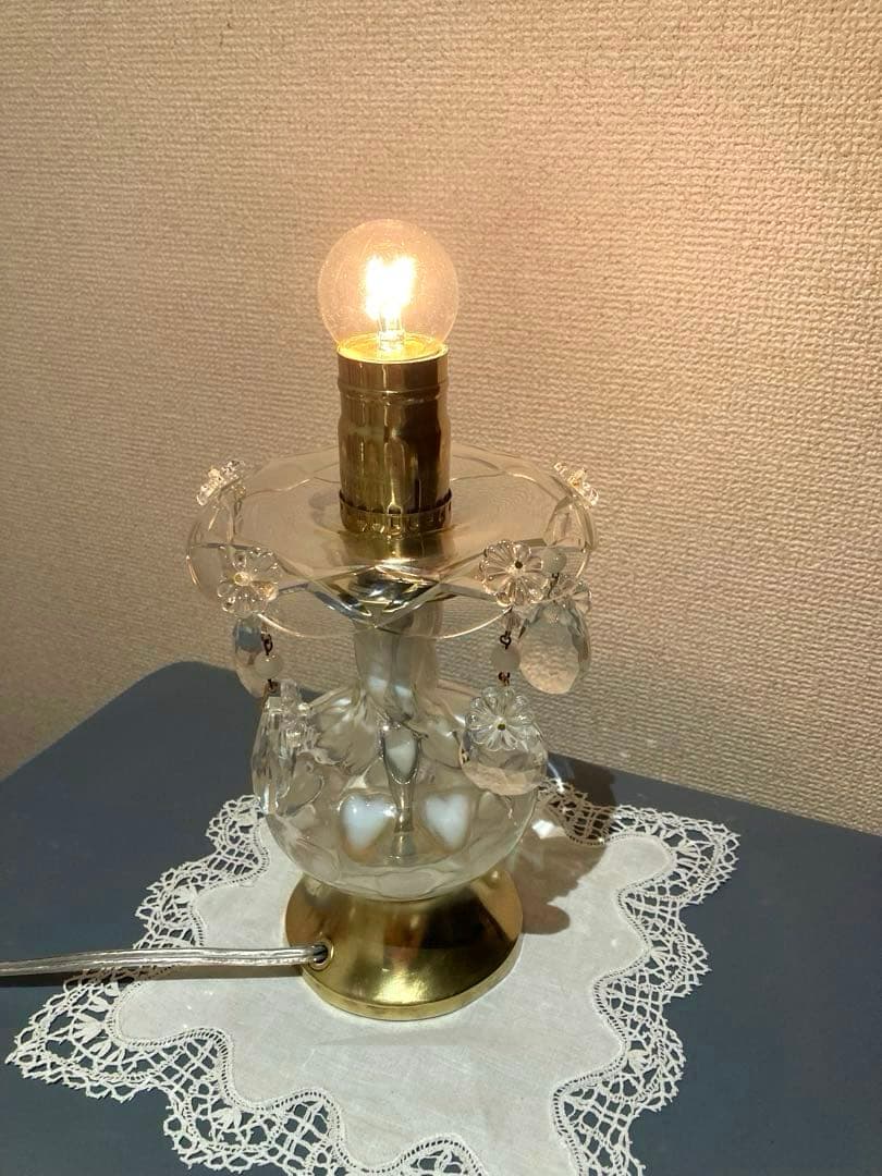 フェントン　1940年　（ハート型）　ランプスタンド　シャンデリア　シェード