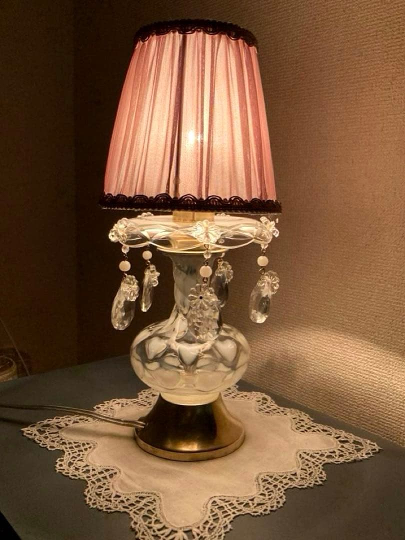 フェントン　1940年　（ハート型）　ランプスタンド　シャンデリア　シェード