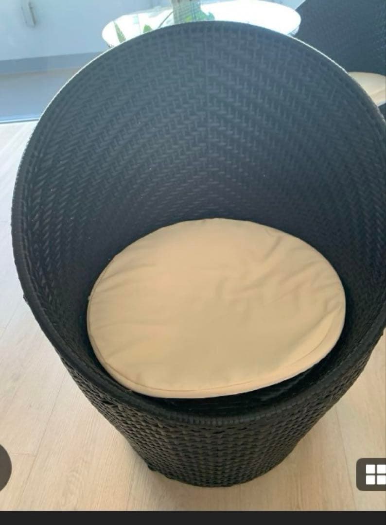 ラタン調ガーデンファニチャー チェア1点