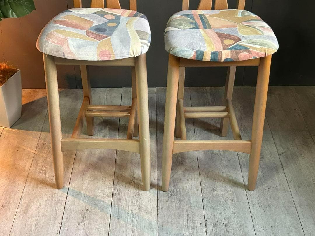 mikimoku ミキモク　カウンターチェア　オールド家具　ヴィンテージ　K